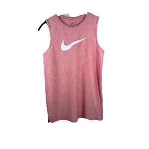 Youth Boys XL Nike Dri Fit Tank Top Muscle Shirt Red Heather Athletic Jersey